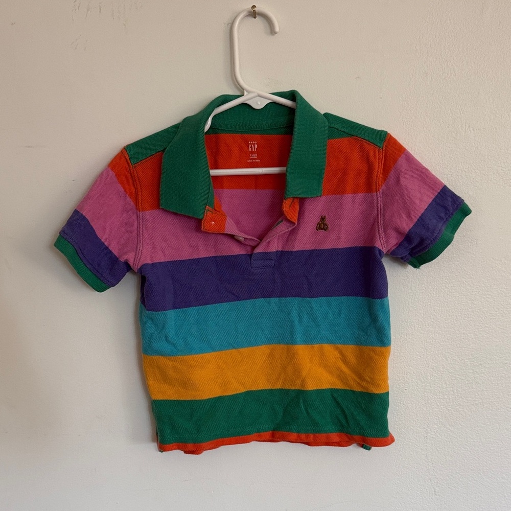GAP Multicolor Striped Kids Polo Shirt